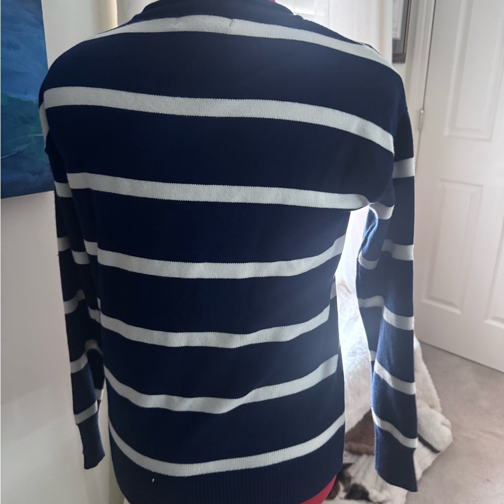 Philosophy Striped Navy and White Sweater